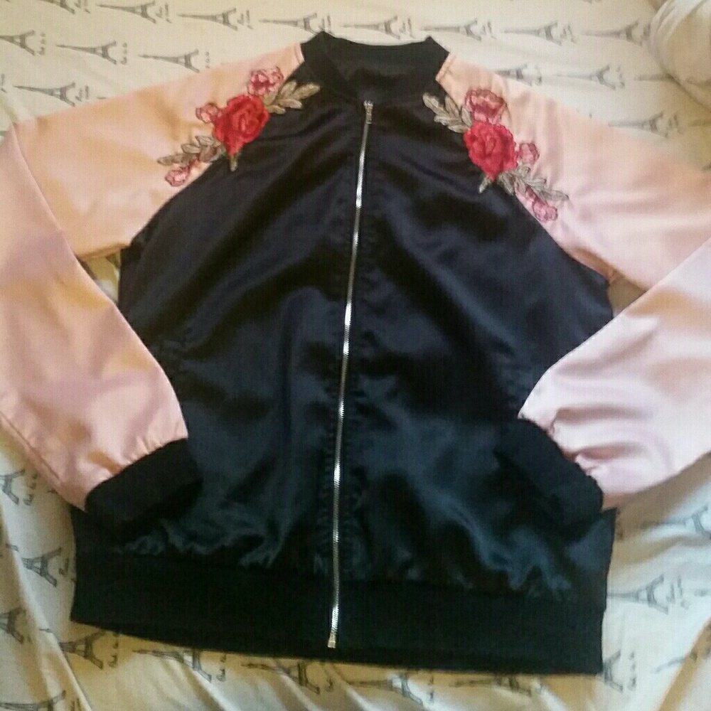 Rose Bomber Jacket